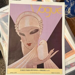 Vogue Cover Poster April Early Paris Openings and Brides